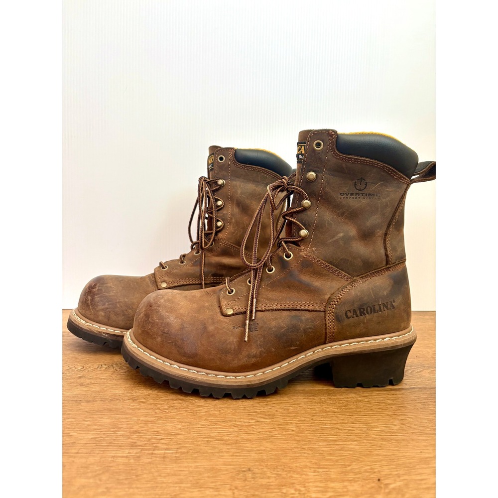 Carolina CA9853 Poplar Size 11 4E Composite Toe Logger Leather Work Boots - Picture 4 of 7